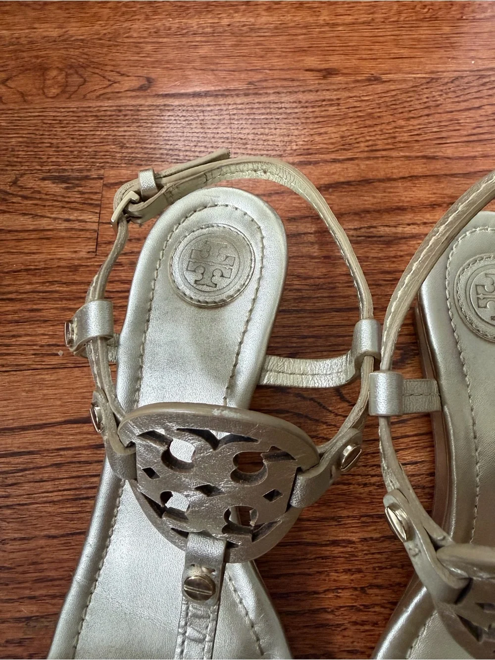 Tory Burch Miller gold wedge sandal Women’s Size 6